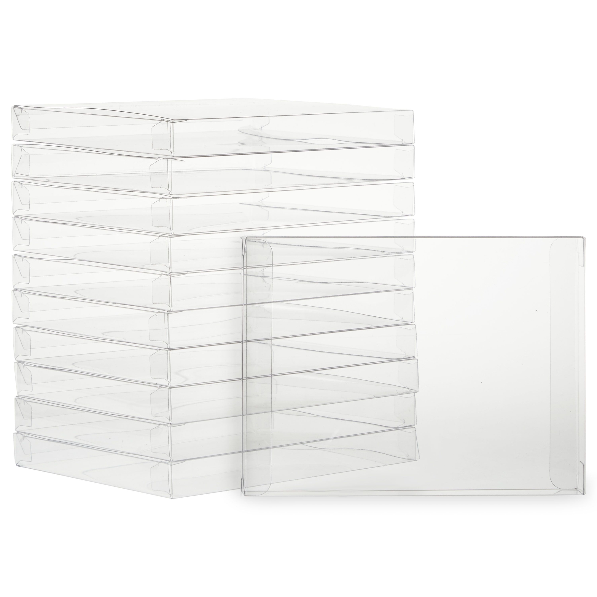 50 Pack Greeting Card Storage Box, Clear Gift Boxes for Photos, Favors  (4.5x6)